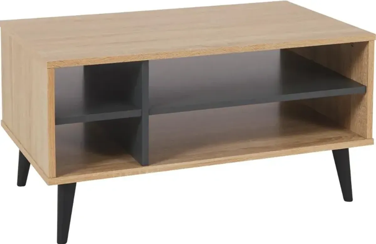 Cole Light Brown Coffee Table with Storage