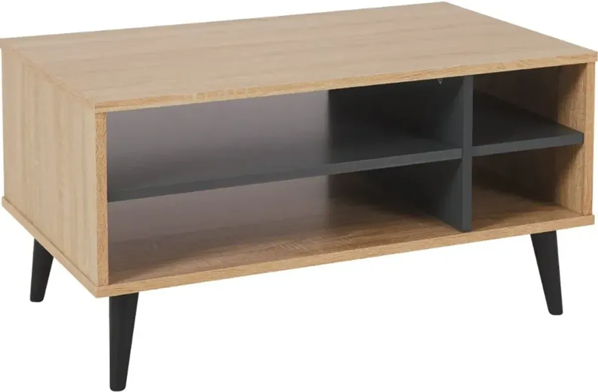 Cole Light Brown Coffee Table with Storage