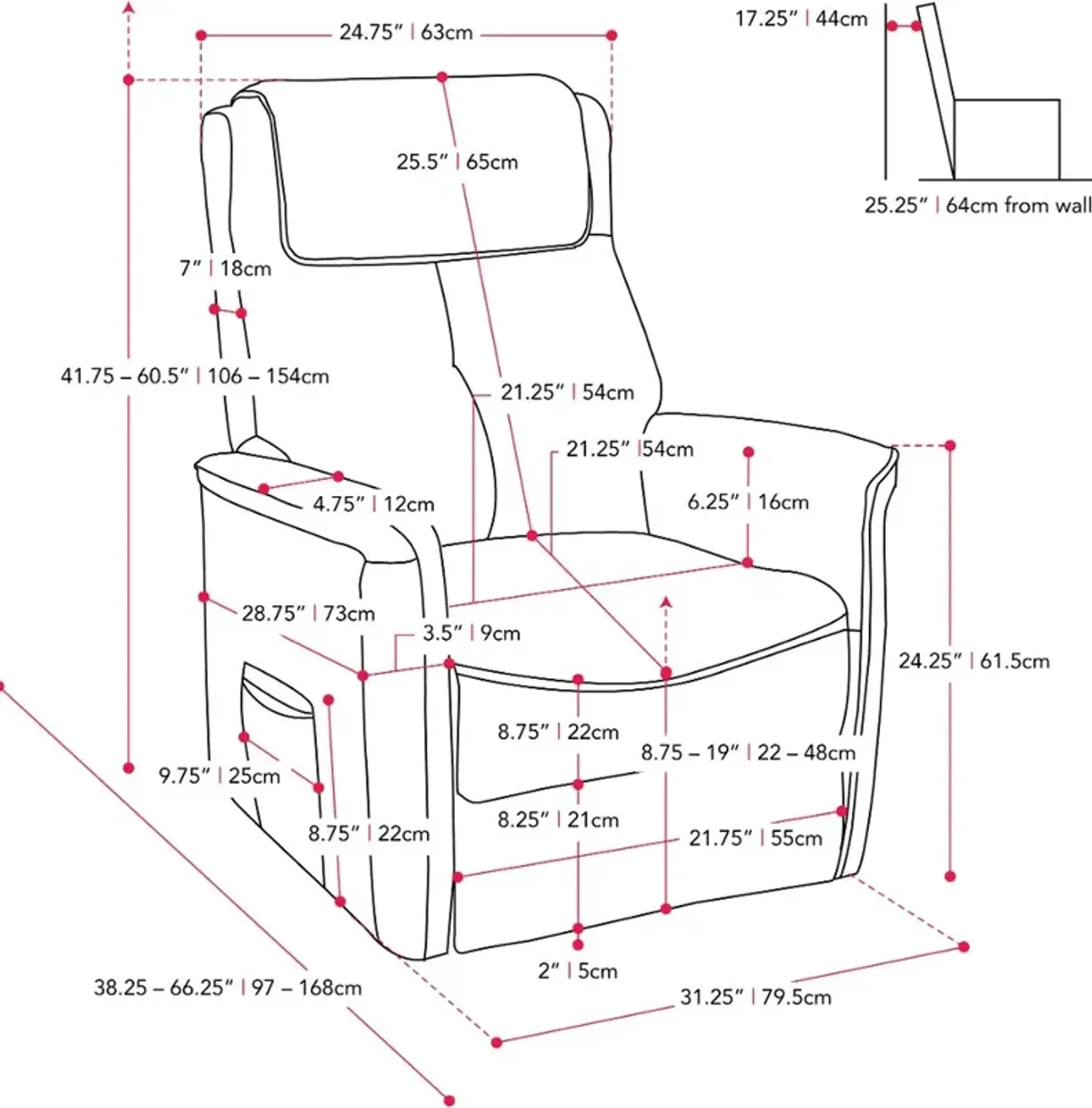 Ashley Gray Power Lift Recliner