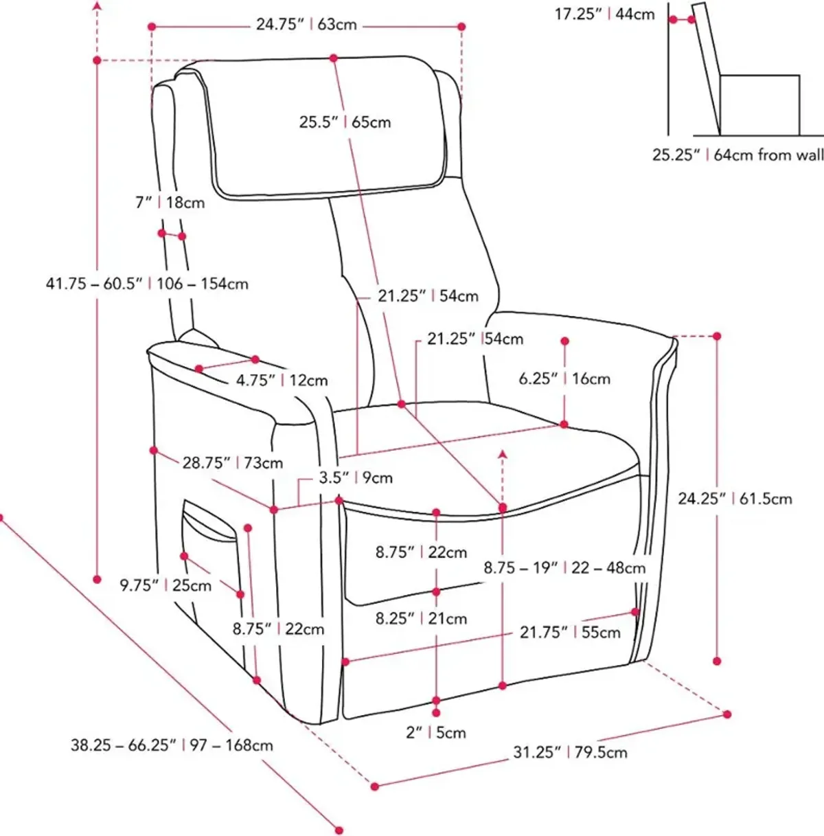 Ashley Blue Power Lift Recliner