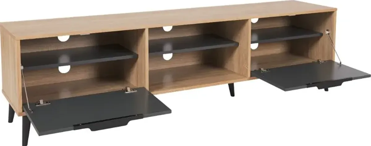 Cole Light Brown TV Stand with Storage