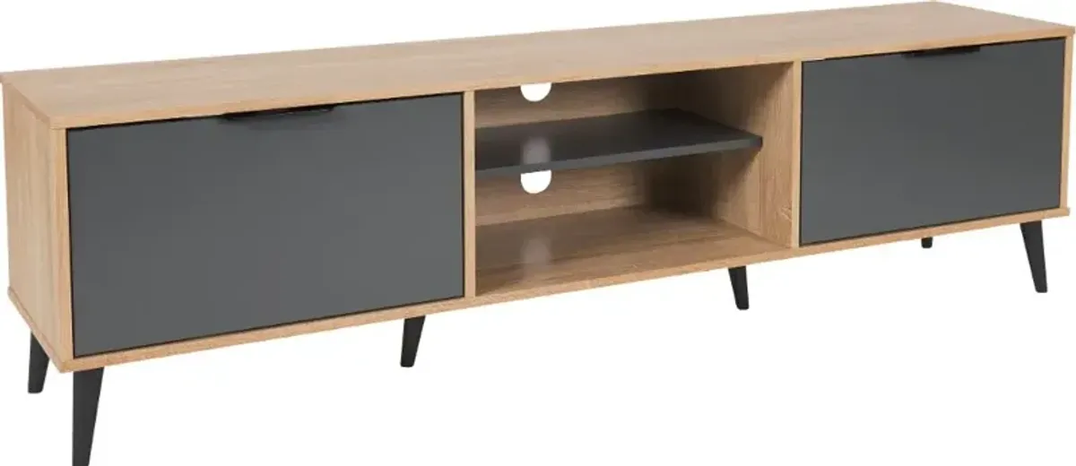 Cole Light Brown TV Stand with Storage