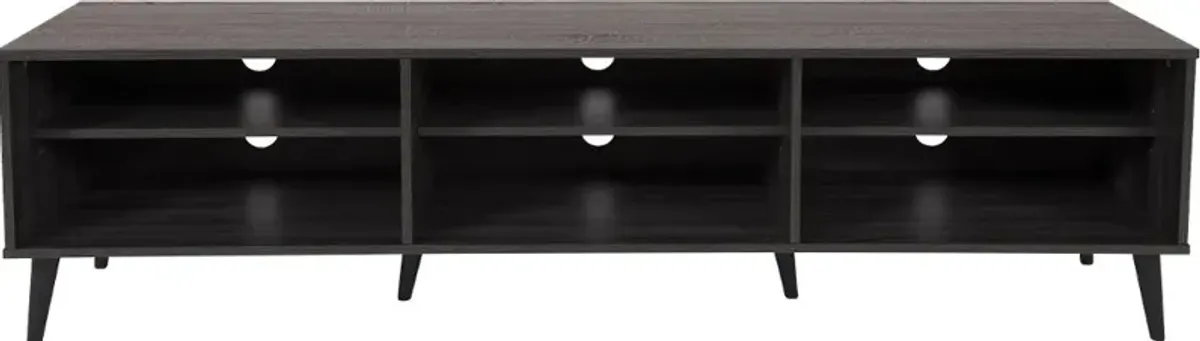 Cole Gray TV Stand with Open Shelves