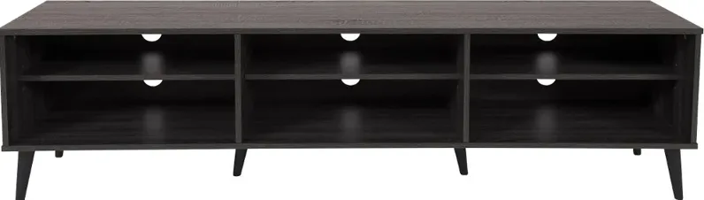 Cole Gray TV Stand with Open Shelves