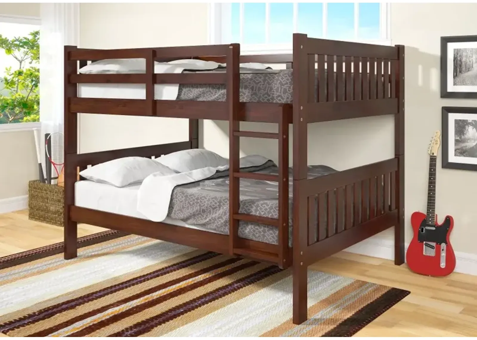 Mission Cappuccino Full-over-Full Bunk Bed