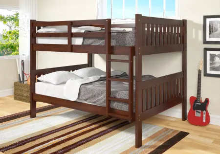 Mission Cappuccino Full-over-Full Bunk Bed