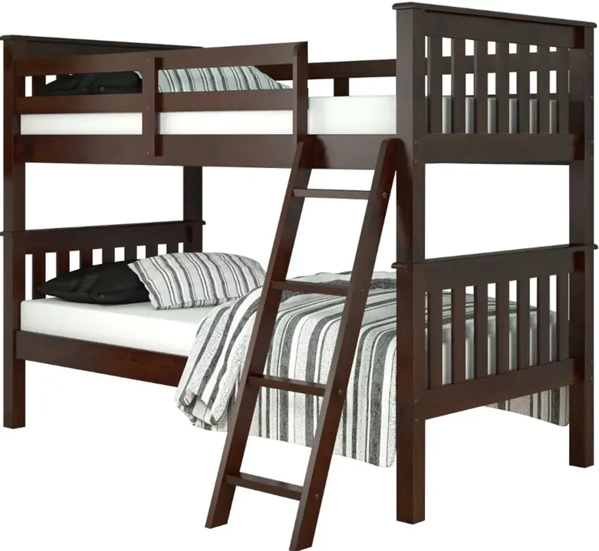 Mission Dark Brown Twin-over-Twin Bunk Bed