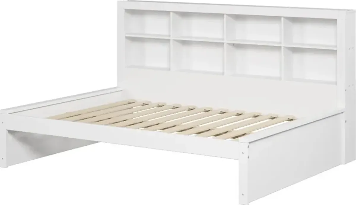 White Full Bookcase Daybed