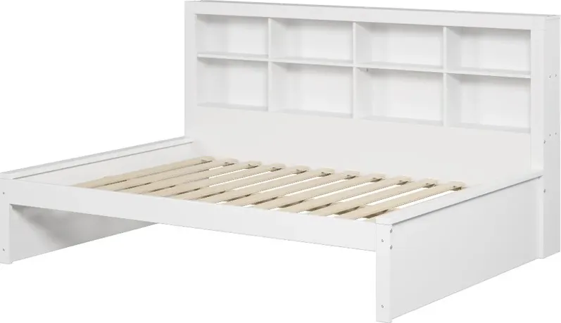 White Full Bookcase Daybed