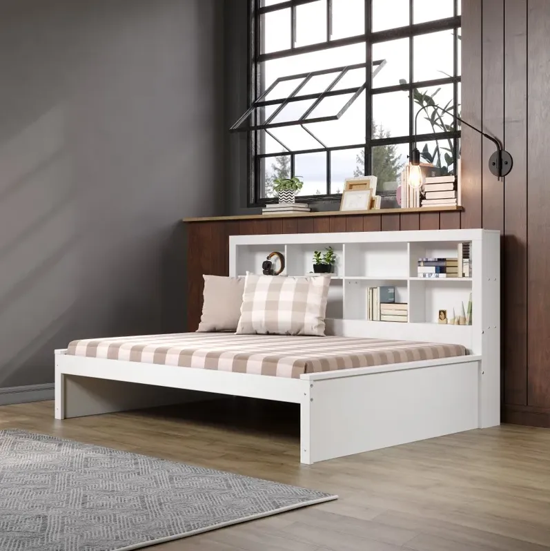 White Full Bookcase Daybed