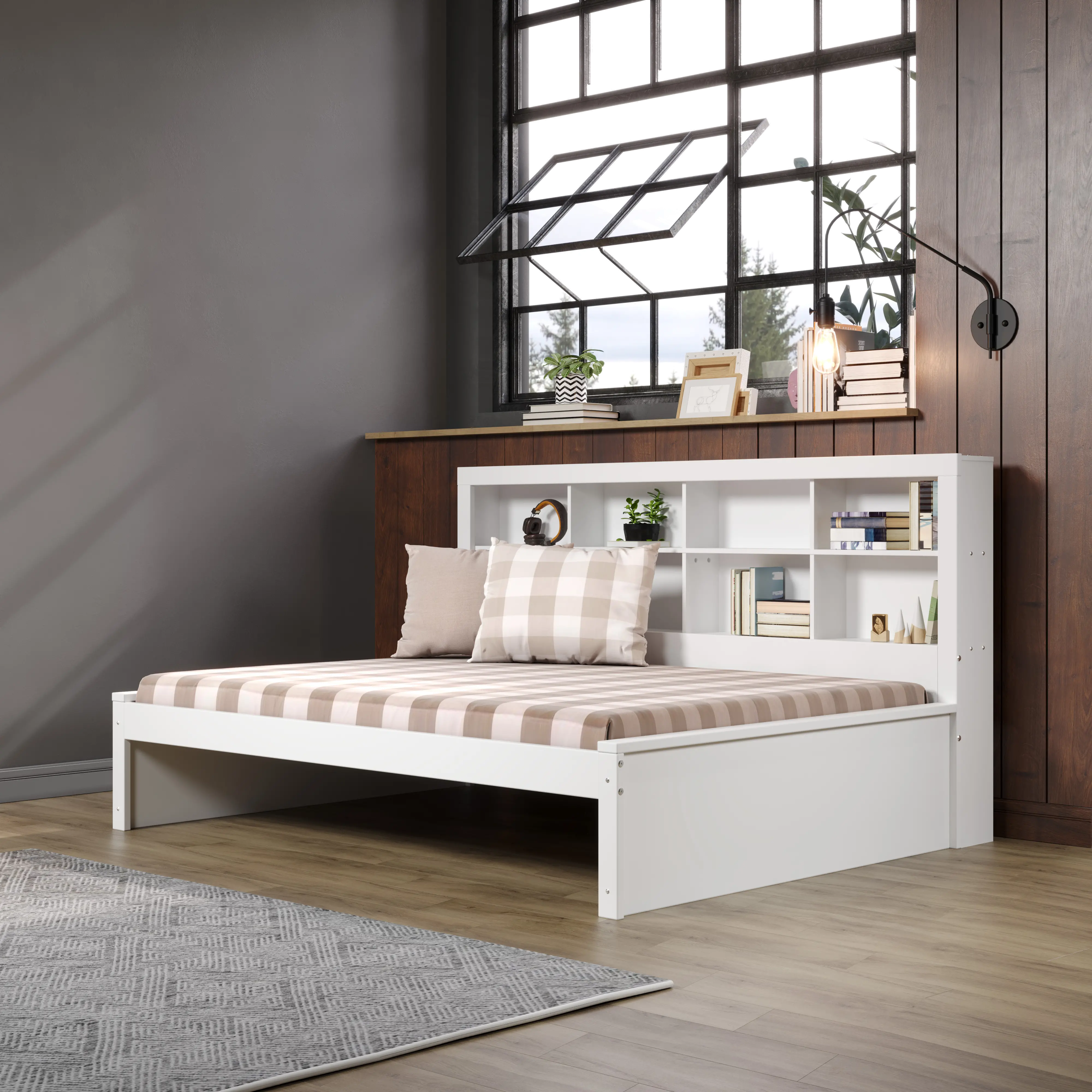 White Full Bookcase Daybed