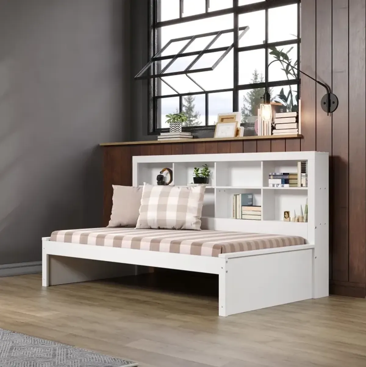 White Twin Bookcase Daybed