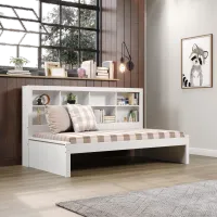 White Twin Bookcase Daybed