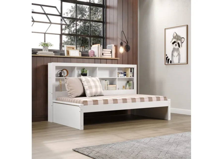 White Twin Bookcase Daybed