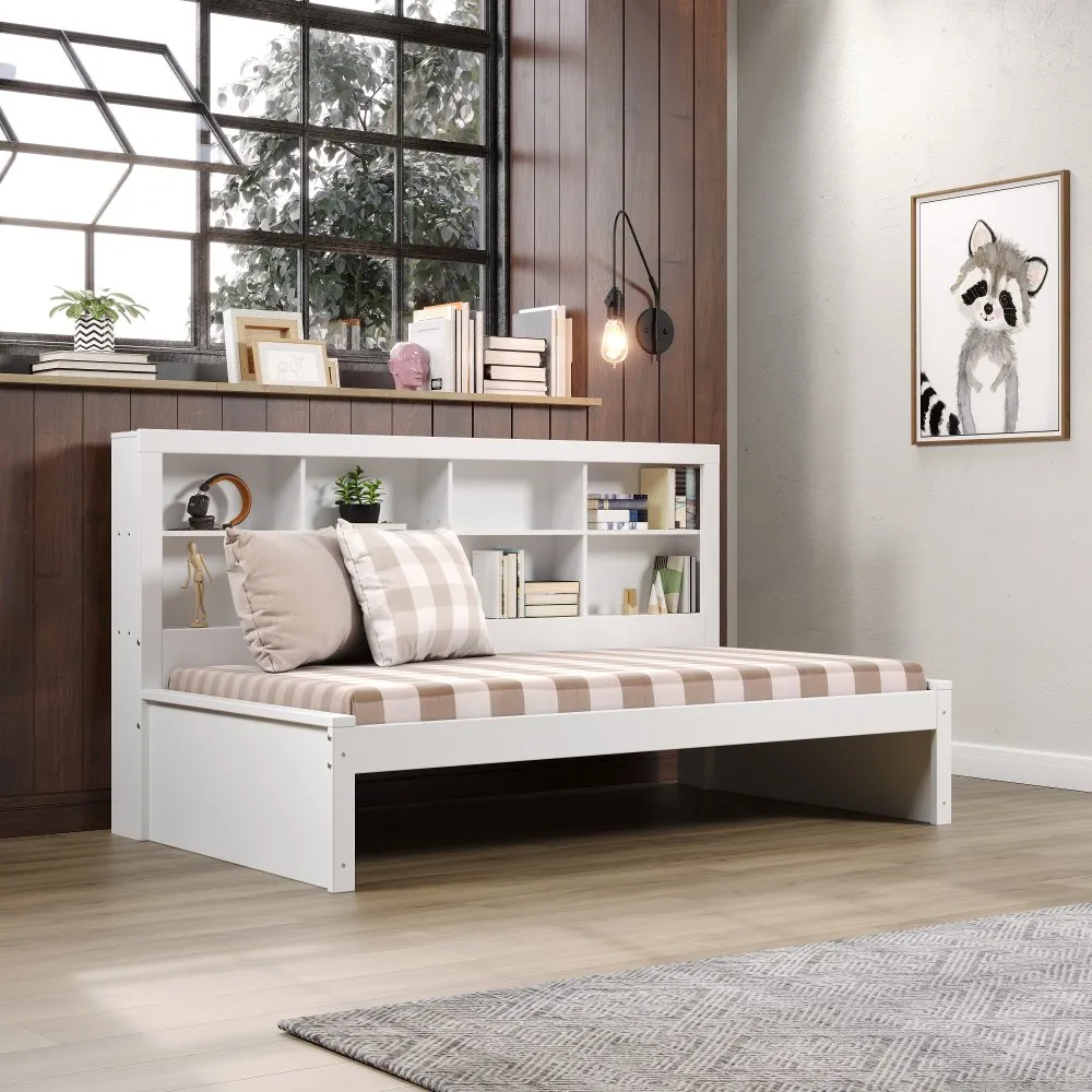 White Twin Bookcase Daybed