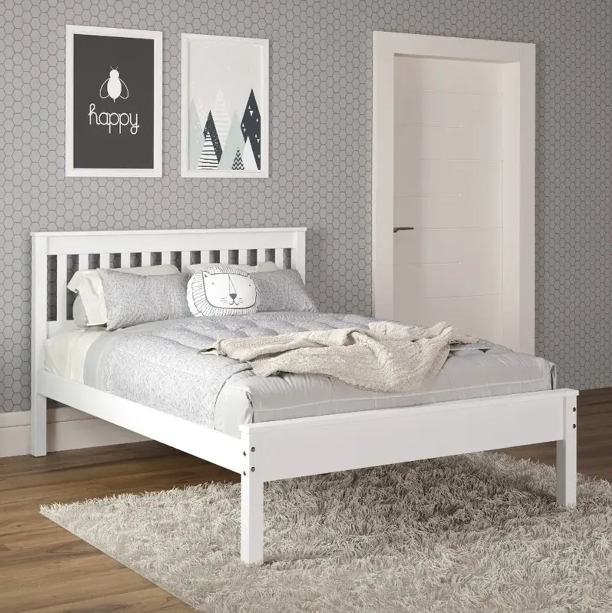 Contempo White Full Bed