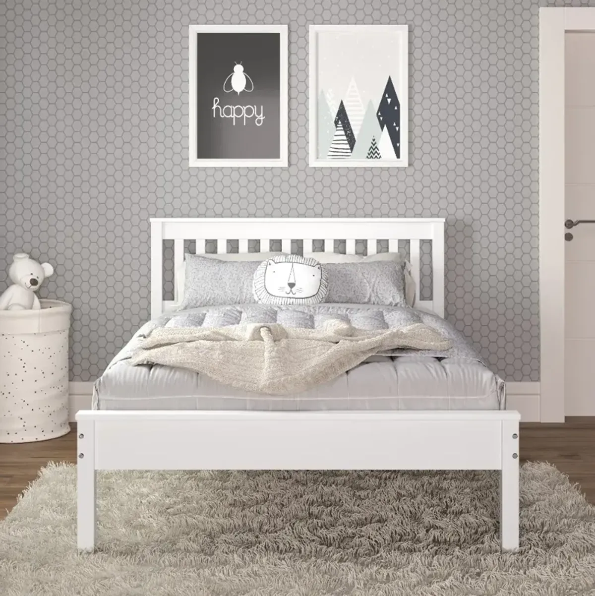 Contempo White Full Bed