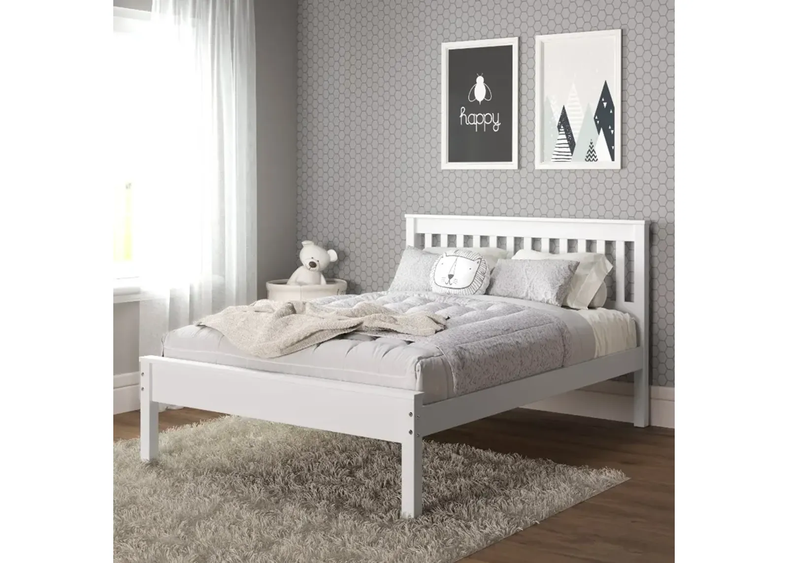 Contempo White Full Bed