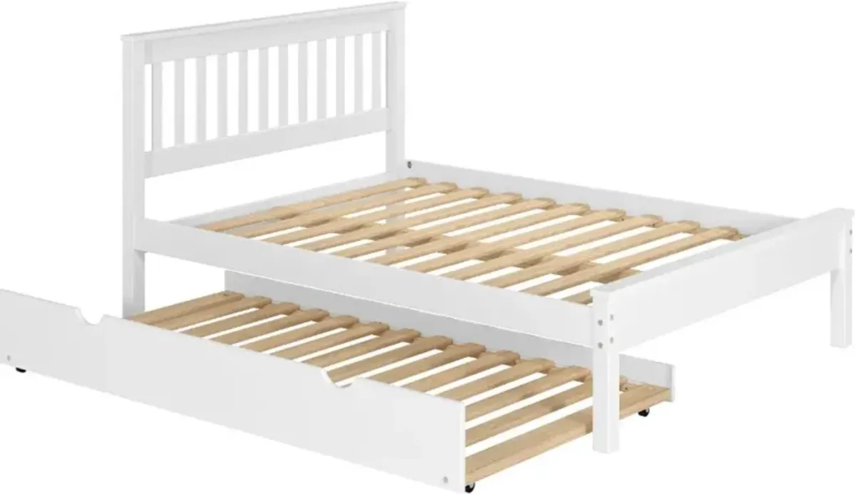 Contempo White Full Bed with Trundle