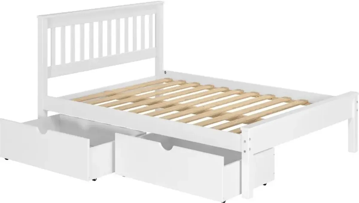 Contempo White Full Bed with Storage