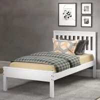Contempo White Twin Bed