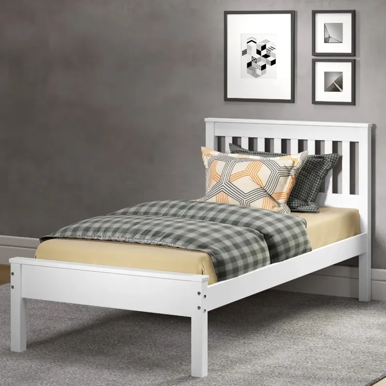 Contempo White Twin Bed