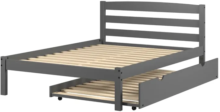 Econo Gray Full Bed with Trundle