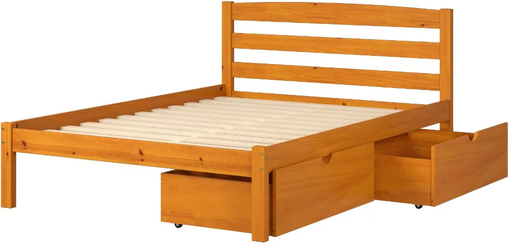 Econo Honey Full Bed with Storage Drawers