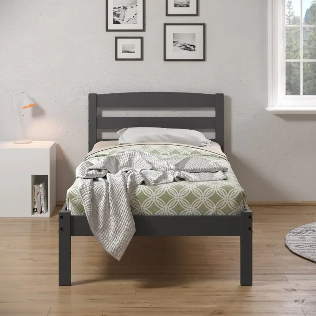 Econo Gray Twin Bed