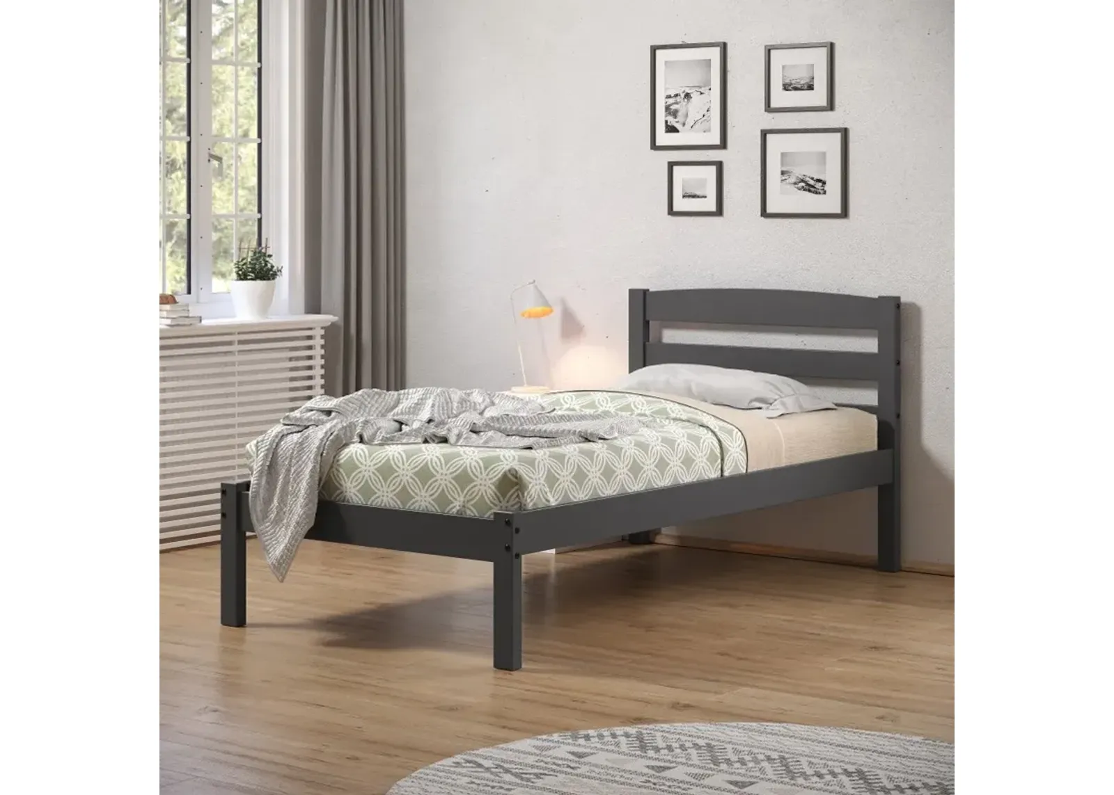 Econo Gray Twin Bed