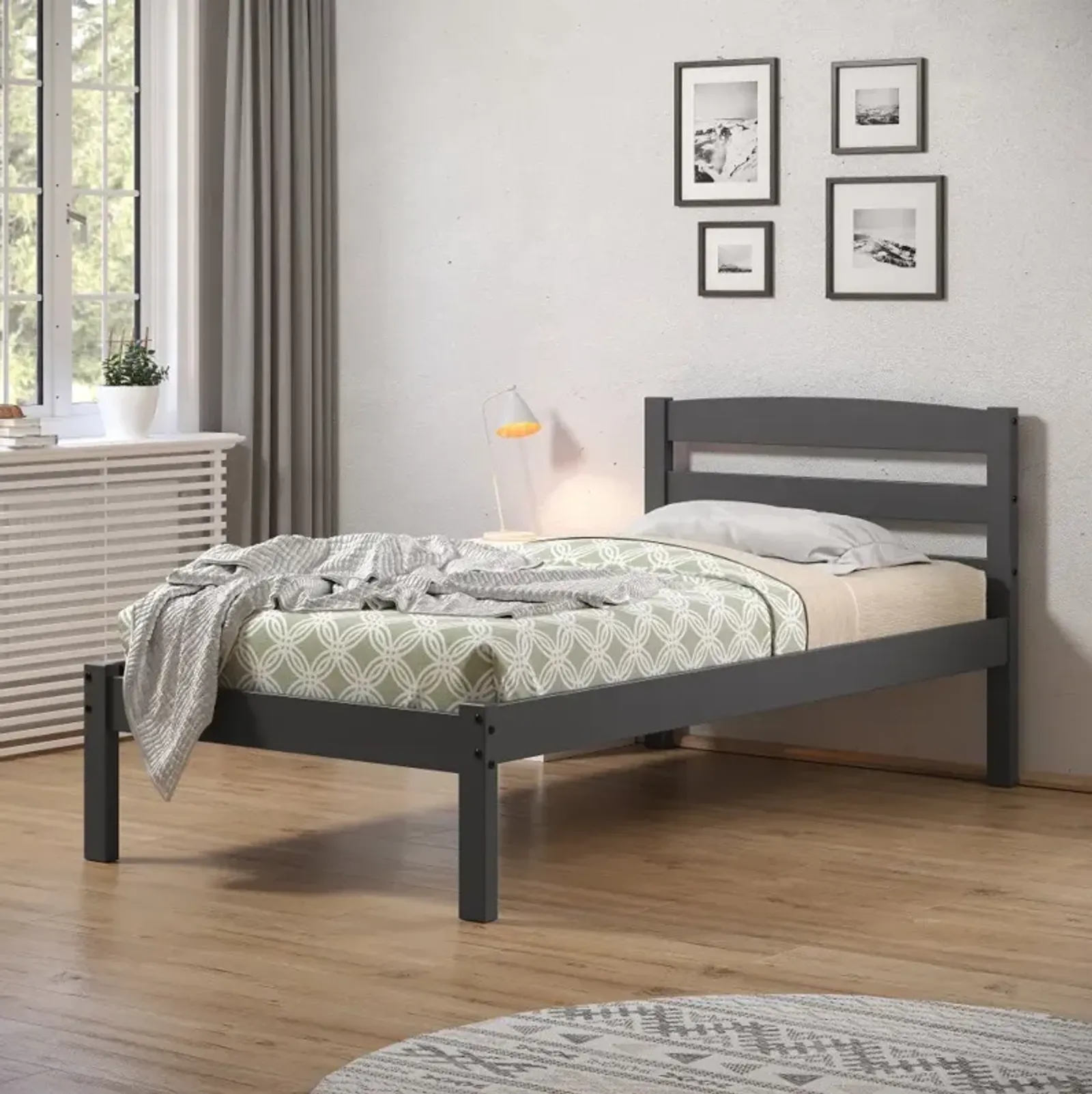 Econo Gray Twin Bed