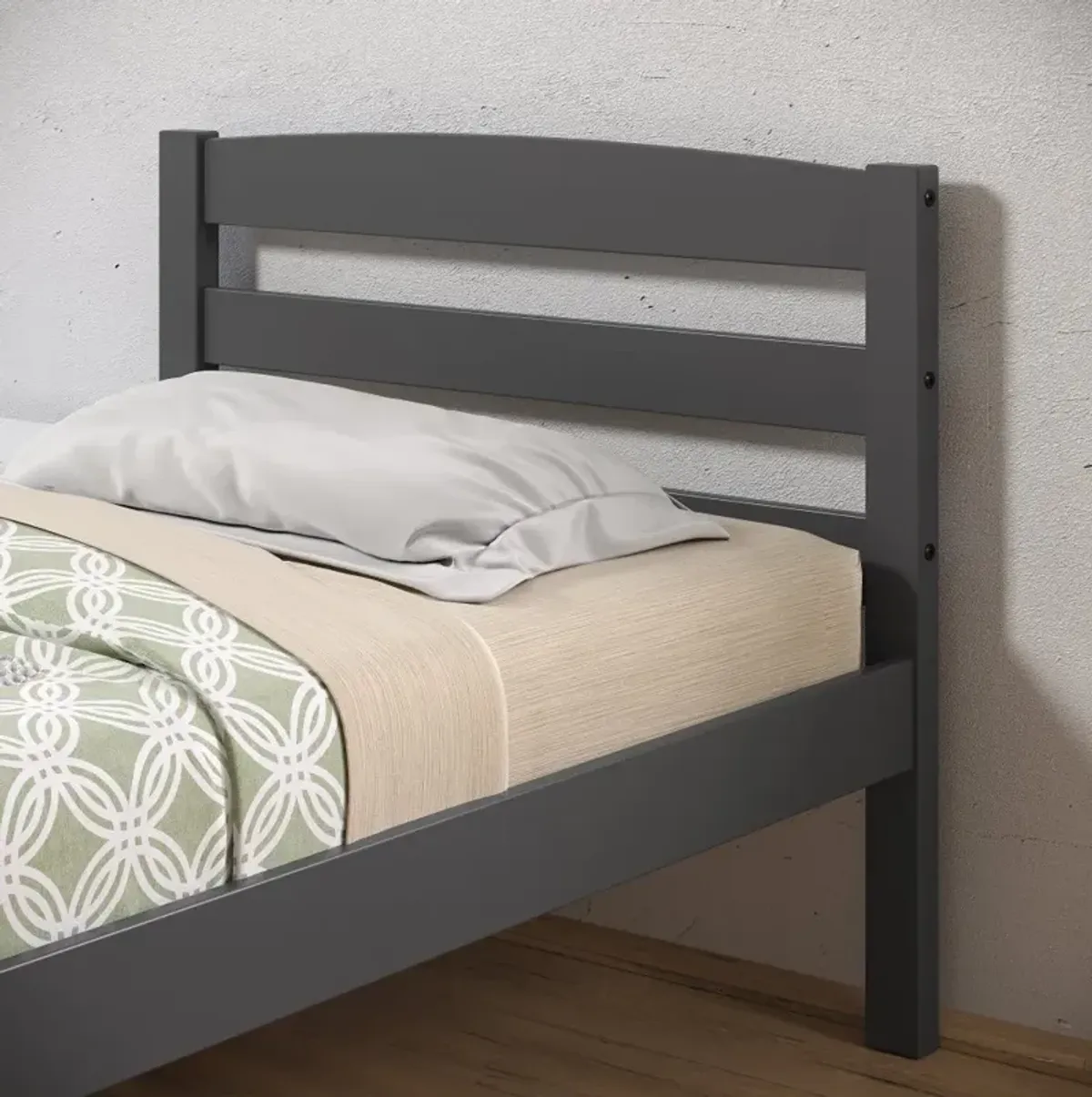 Econo Gray Twin Bed with Trundle