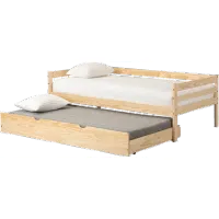 Sweedi Natural Twin Solid Wood Daybed with Trundle Bed - South Shore
