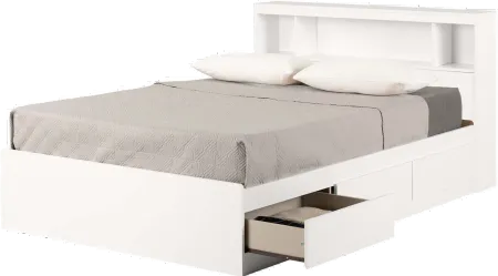 Fusion White Full Bed and Headboard Set - South Shore