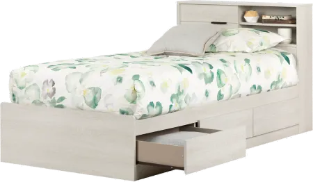 Fynn Light Gray Twin Bed and Headboard Set - South Shore