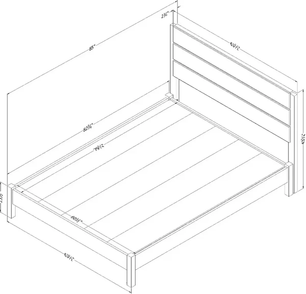 Munich Weathered Oak Queen Platform Bed Set - South Shore