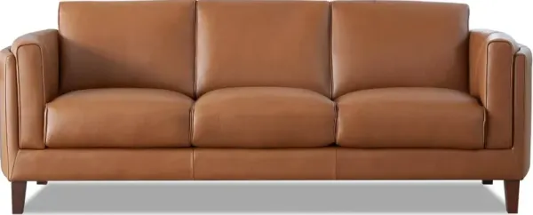 Pacer Nutmeg Top Grain Leather Sofa