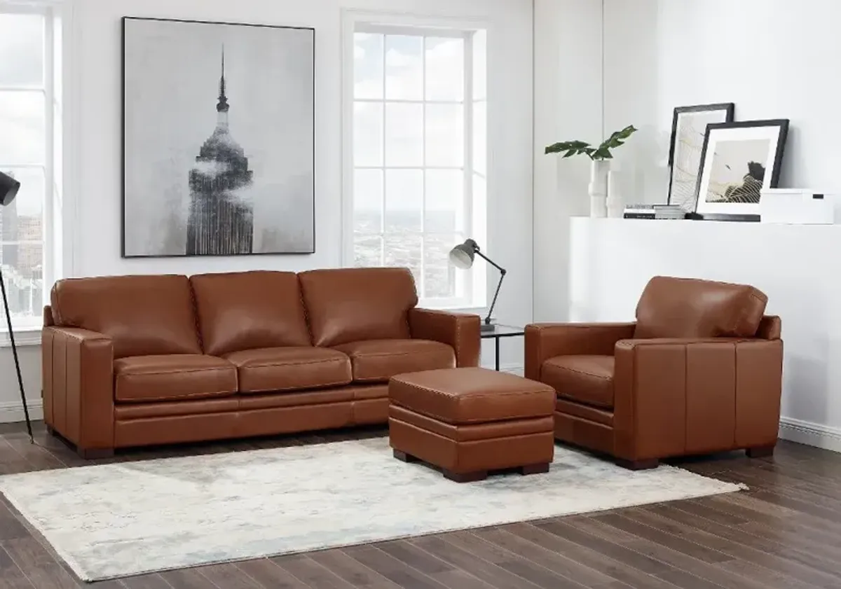 Chatsworth Brown Leather 3 Piece Set with Loveseat