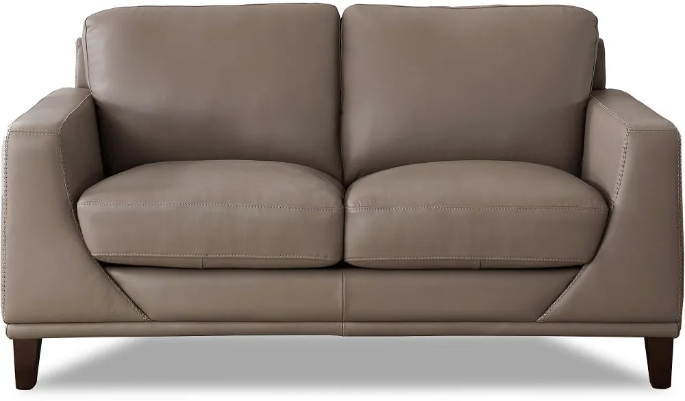 Sonoma Taupe Leather Loveseat