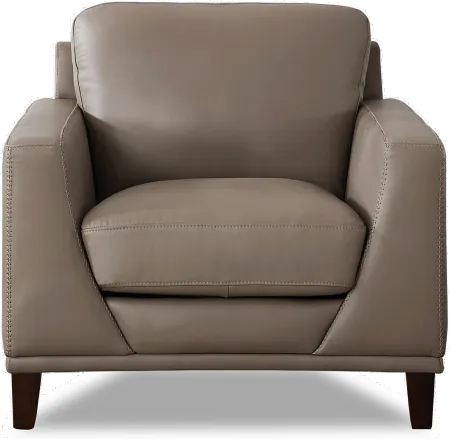 Sonoma Taupe Leather Chair