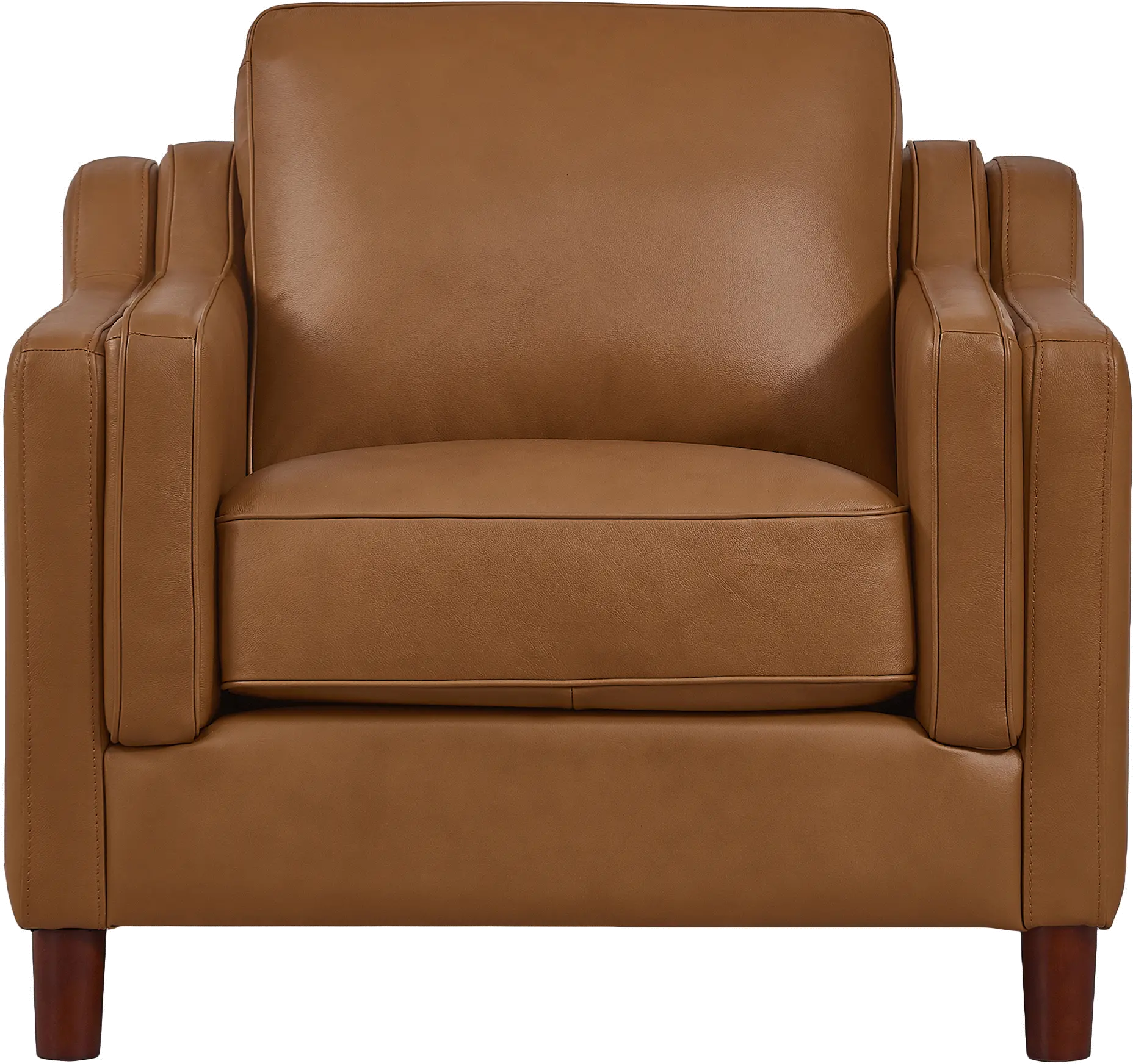 Ballari Cognac Brown Leather Accent Chair