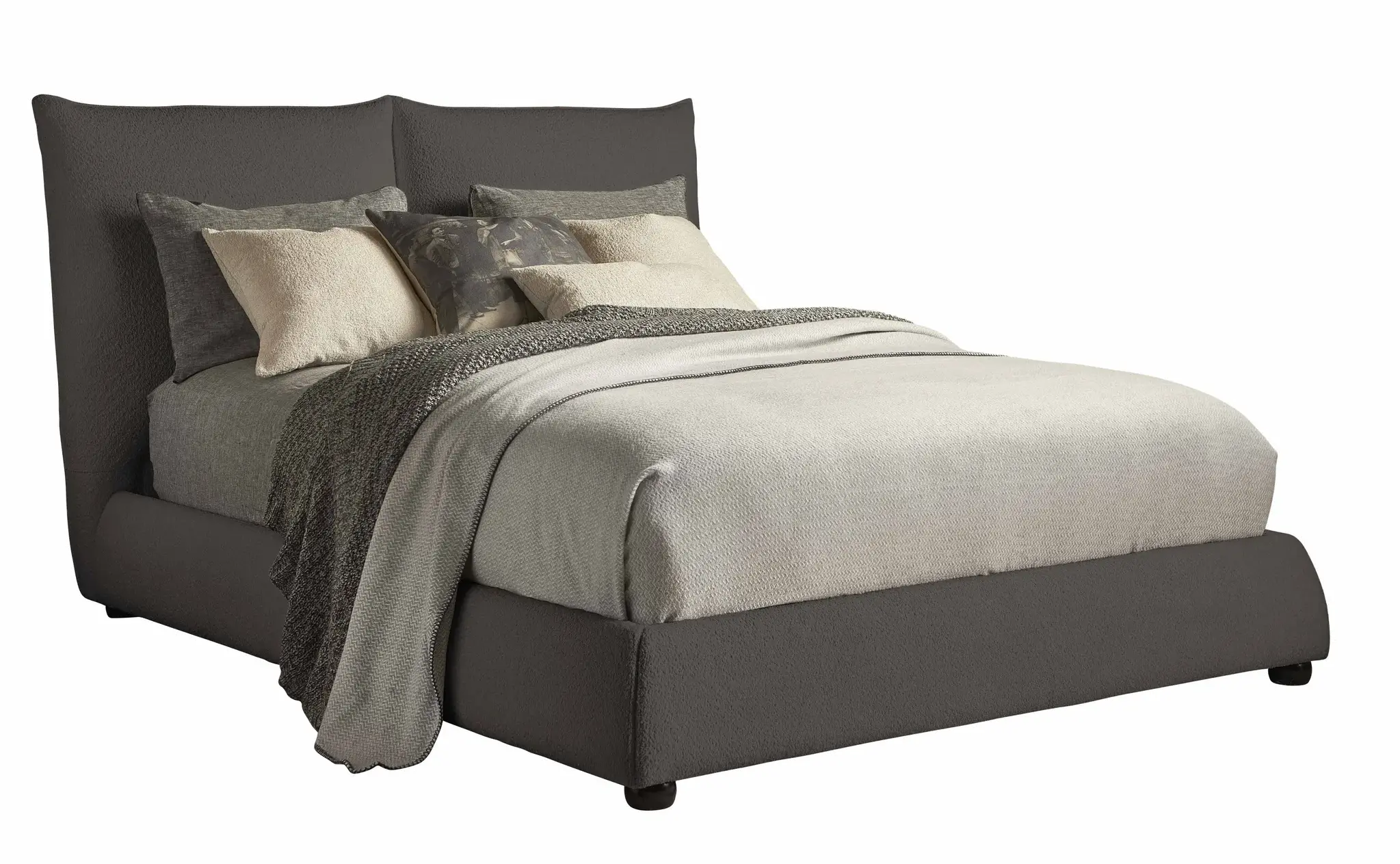 Cumulus Gray Queen Upholstered Bed
