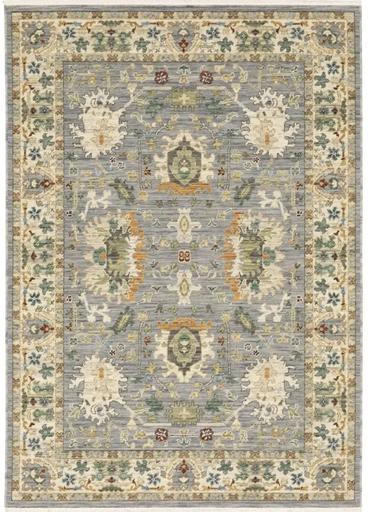 Lucca 5 x 8 Blue and Ivory Area Rug