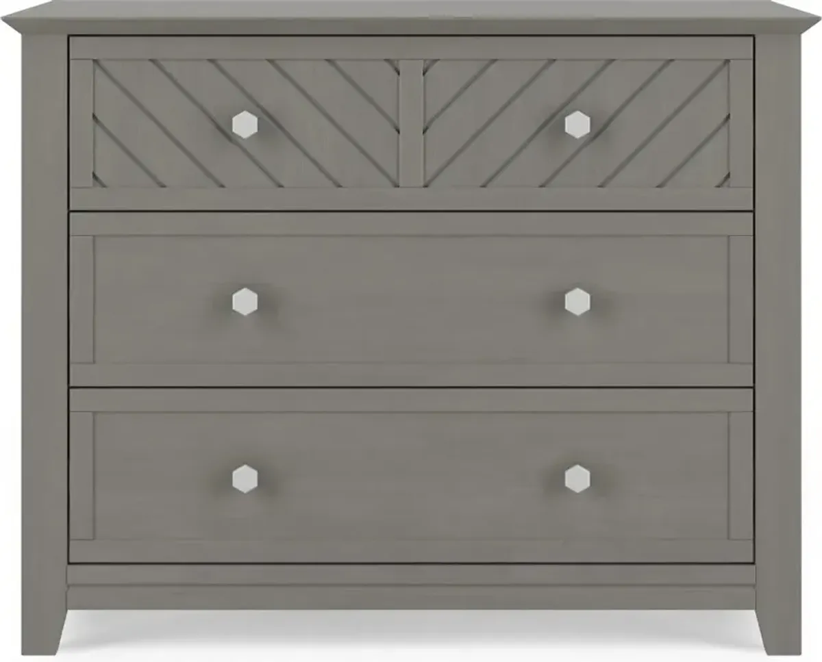 Atwood Lunar Gray 3-Drawer Dresser