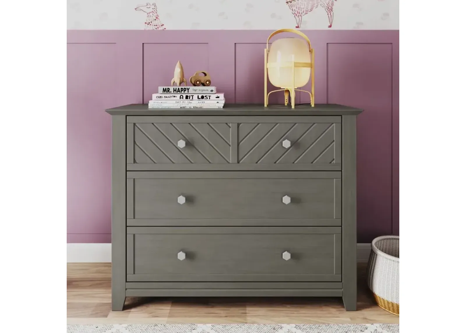 Atwood Lunar Gray 3-Drawer Dresser