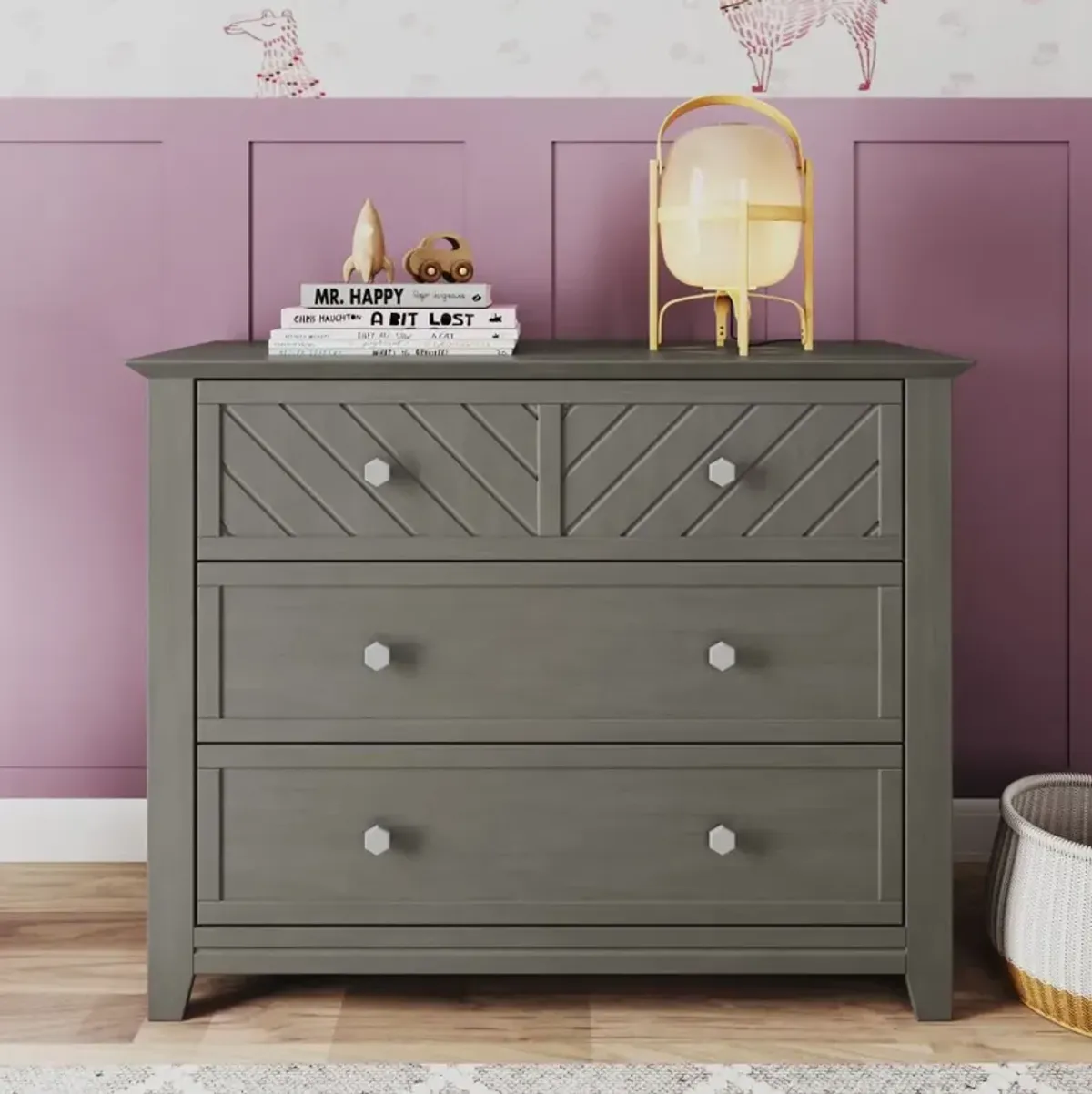 Atwood Lunar Gray 3-Drawer Dresser