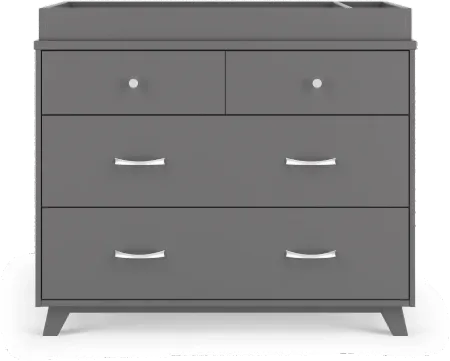 Soho Cool Gray 3 Drawer Dresser with Changing Table Top