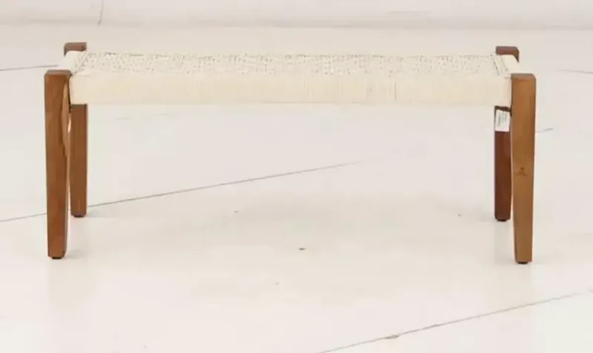Smith Natural/Ivory Mango Wood Bench