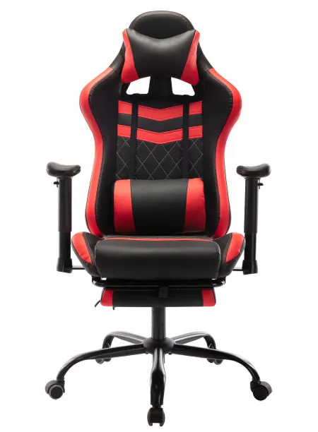 Nosse Faux Leather Red and Black Swivel Gaming Chair