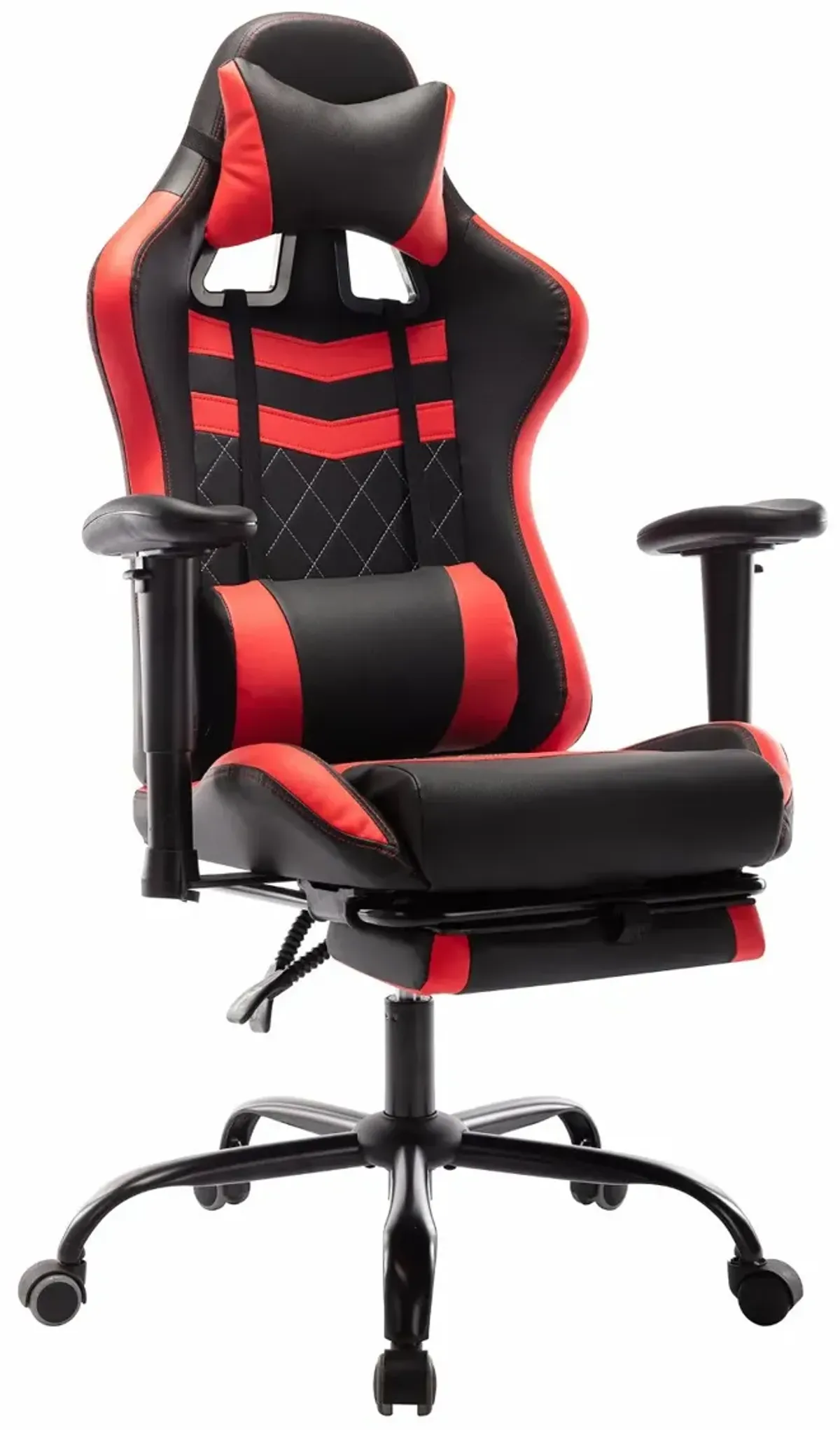 Nosse Faux Leather Red and Black Swivel Gaming Chair